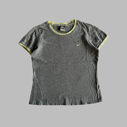 Y2K Nike Swoosh Ringer Tee - M