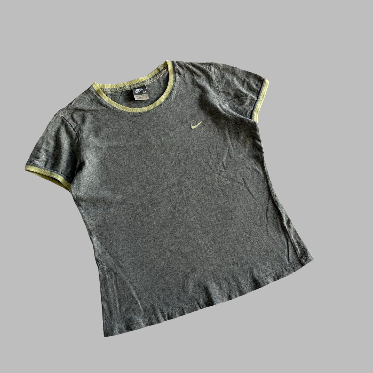 Y2K Nike Swoosh Ringer Tee - M