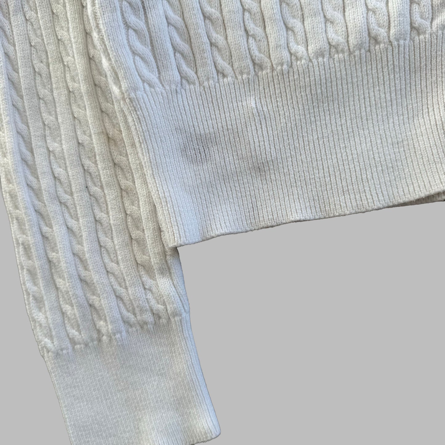 Y2K Polo Ralph Lauren Cable Knit Cardigan - M