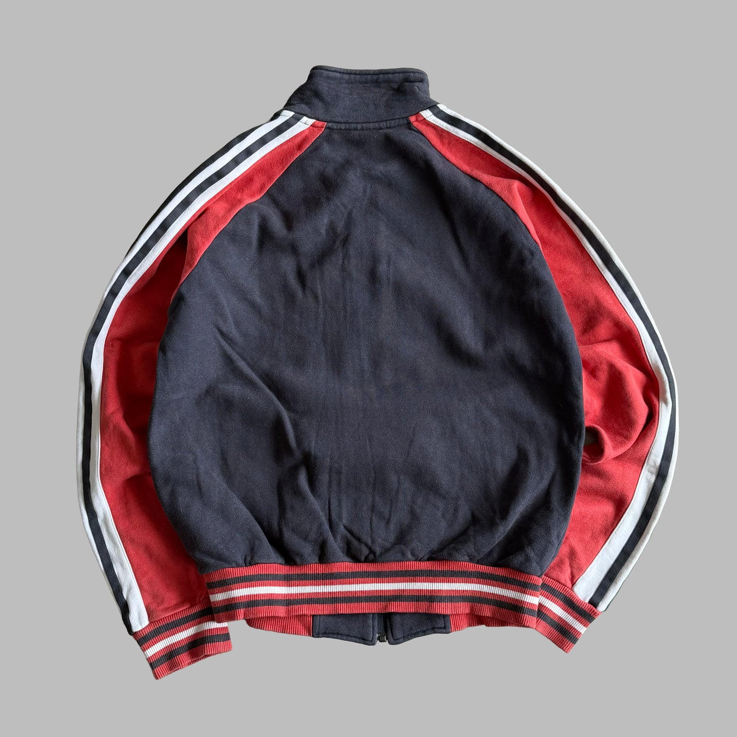 Y2K Adidas Three Stripe Spell Out Track Jacket - S