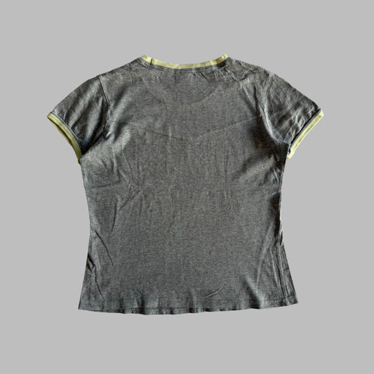 Y2K Nike Swoosh Ringer Tee - M