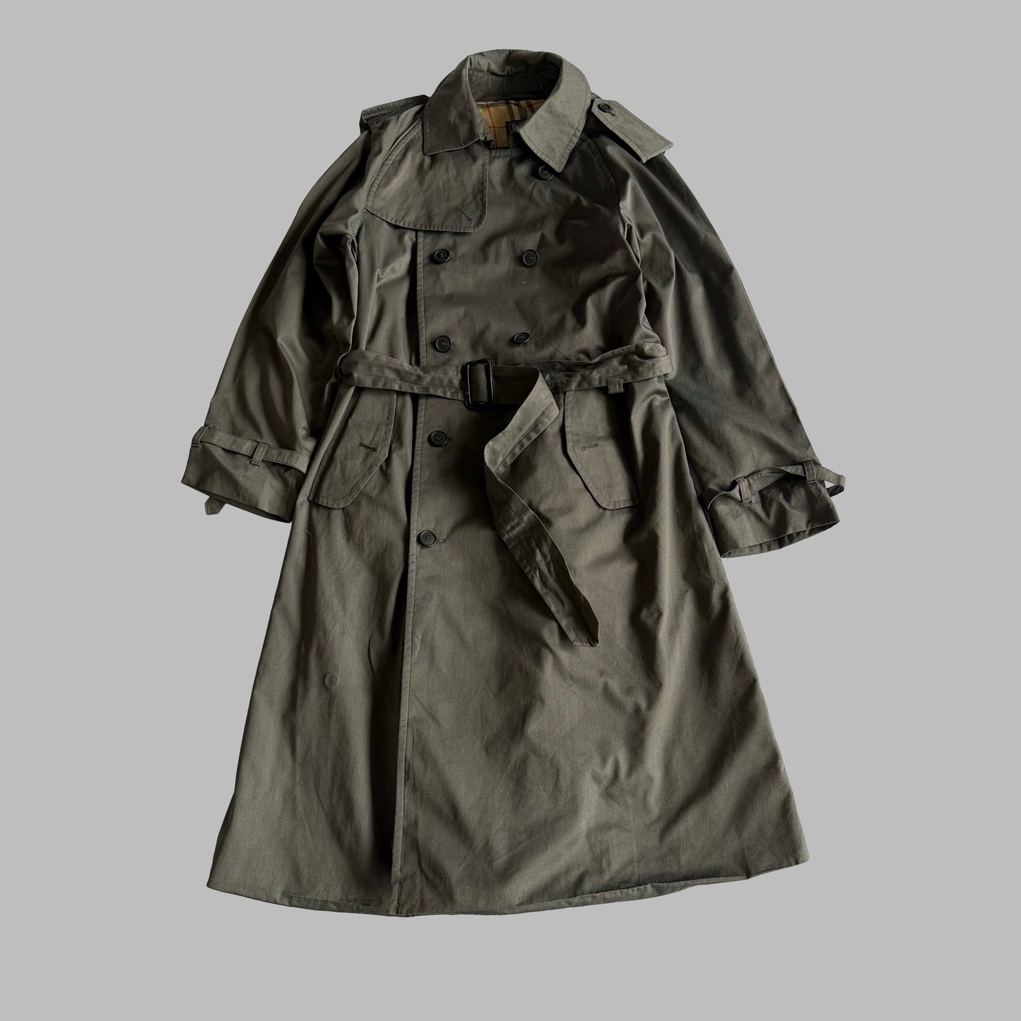 90s Burberry Double Breasted Trench Coat - L