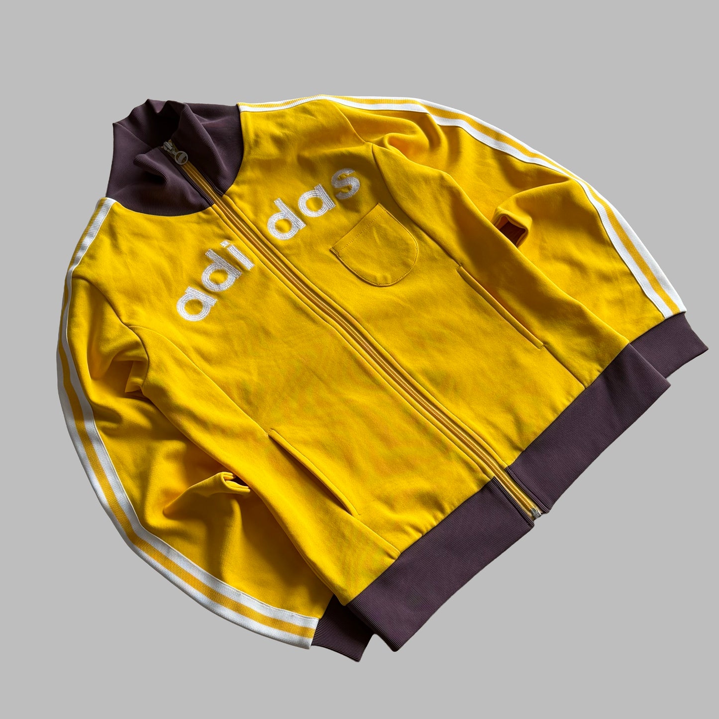 Y2K Adidas Three Stripe Spell Out Track Jacket - S