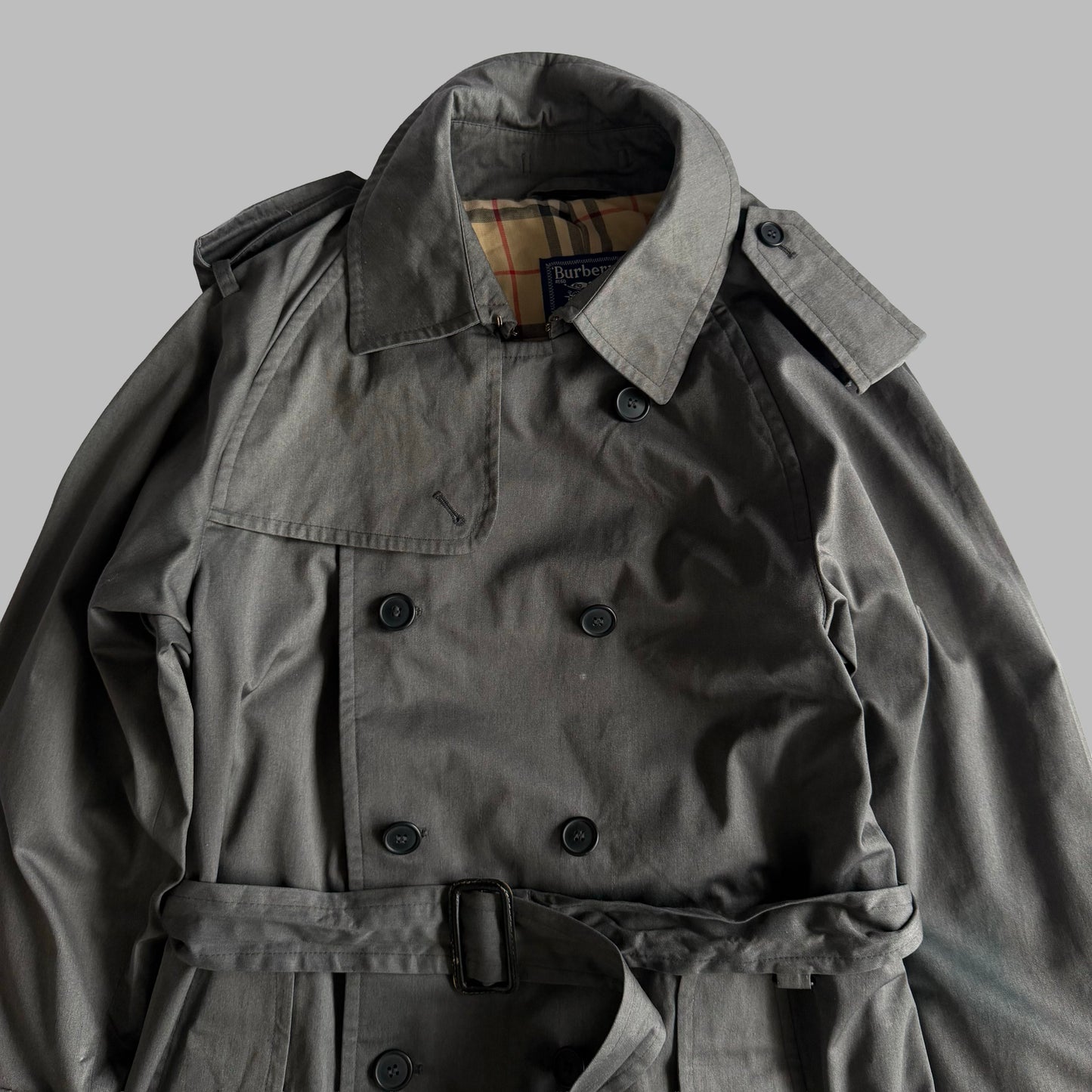 90s Burberry Double Breasted Trench Coat - L
