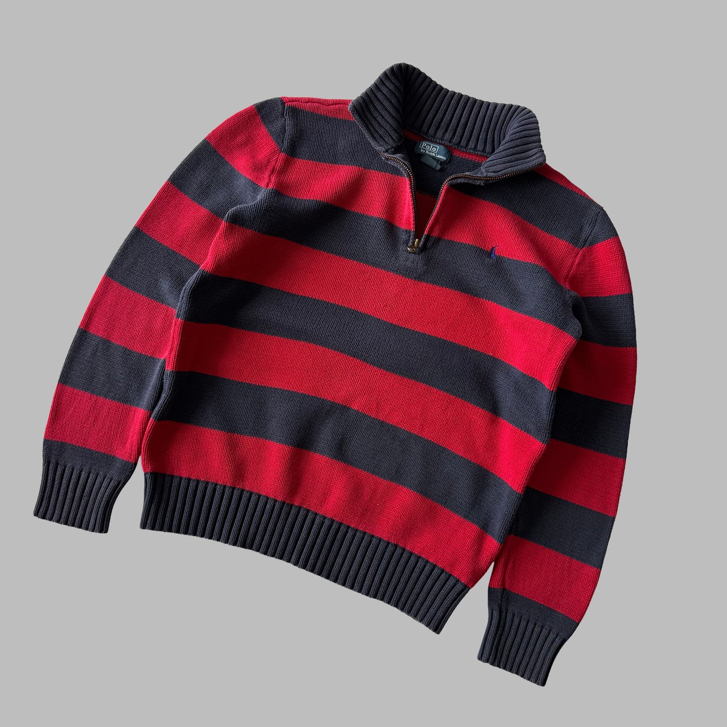 Ralph Lauren Striped Quarter Zip - Medium