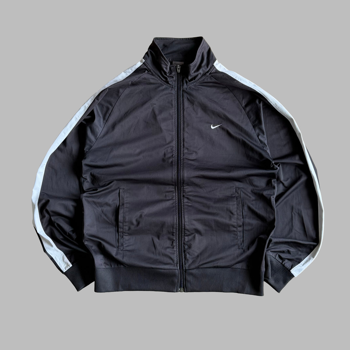 Y2K Nike Striped Track Jacket - L