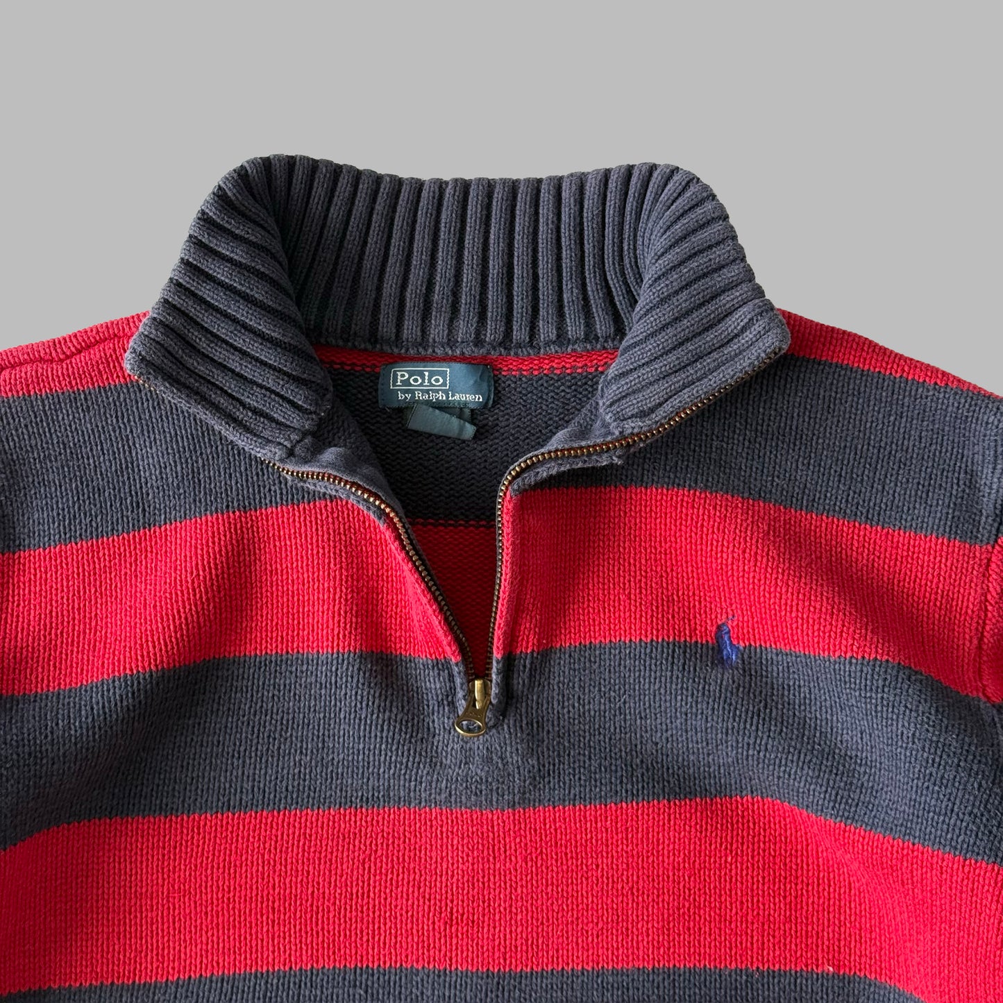 Ralph Lauren Striped Quarter Zip - Medium