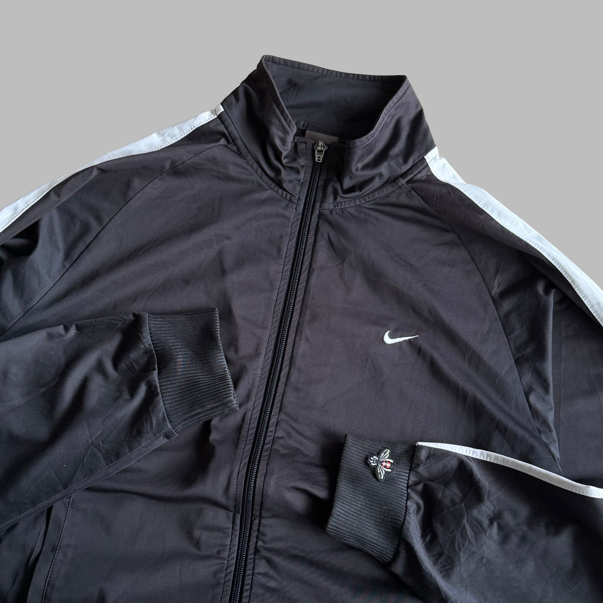 Y2K Nike Striped Track Jacket - L