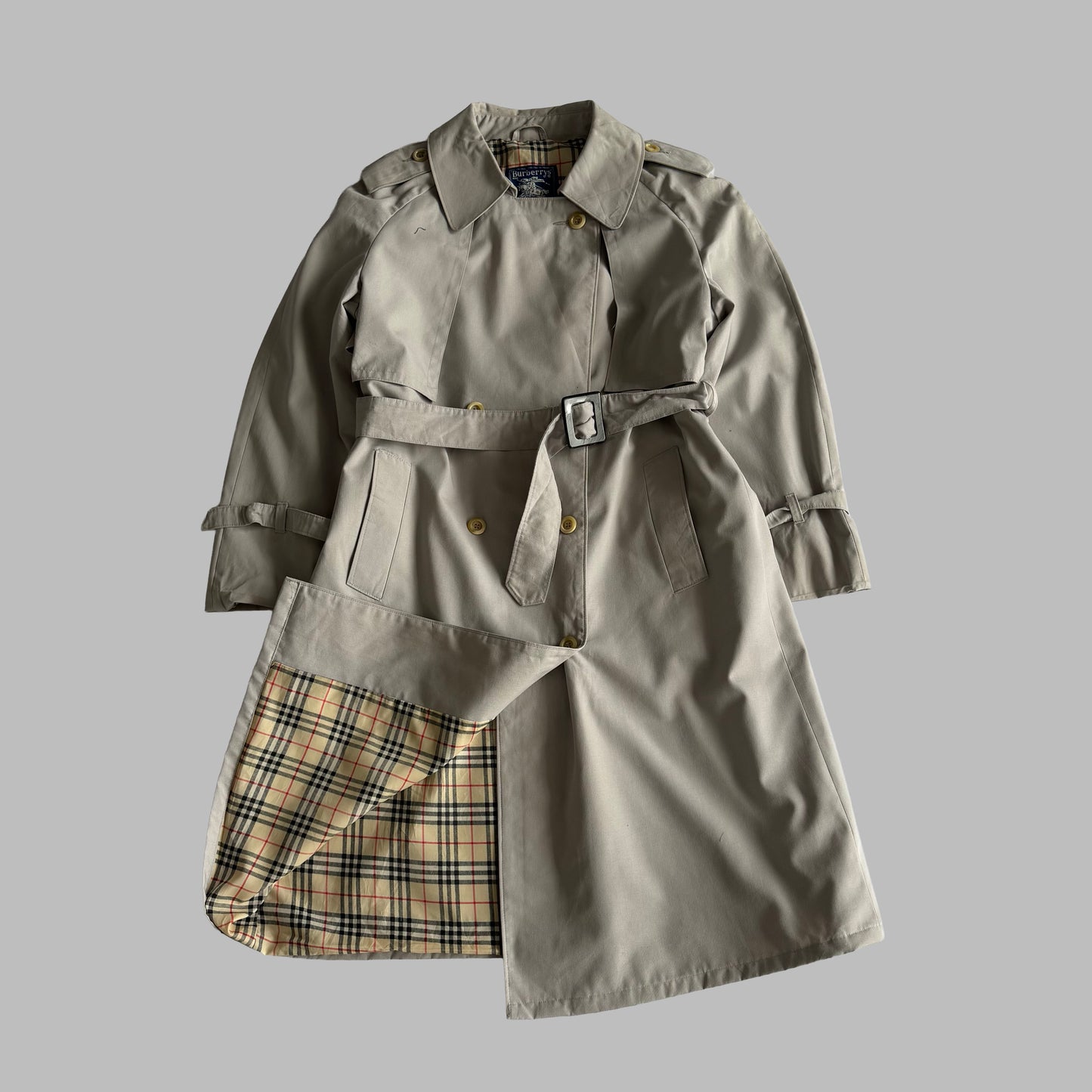 90s Burberry Double Breasted Trench Coat - M