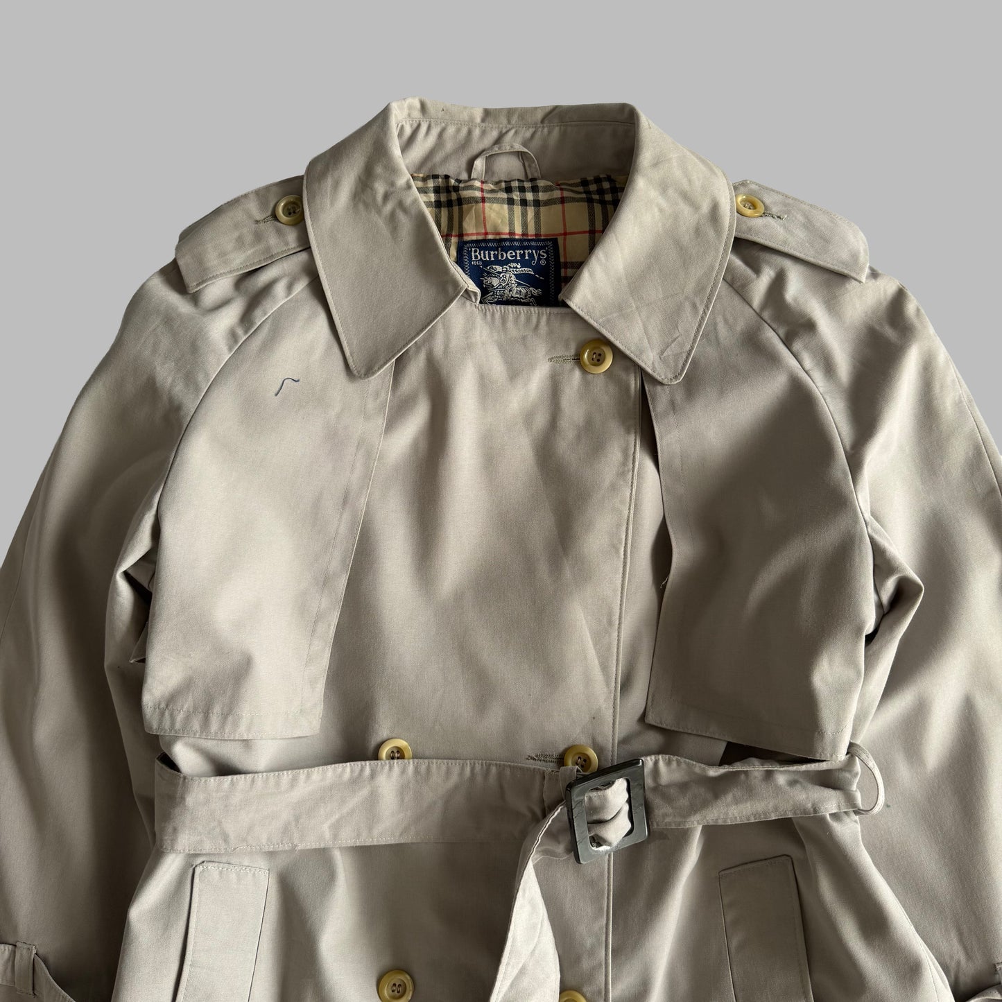90s Burberry Double Breasted Trench Coat - M