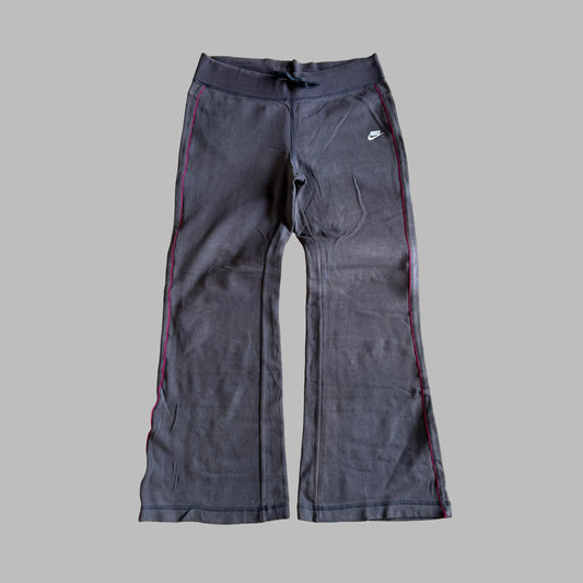 Y2K Nike Striped Cotton Wide Leg Track Pants - M/L