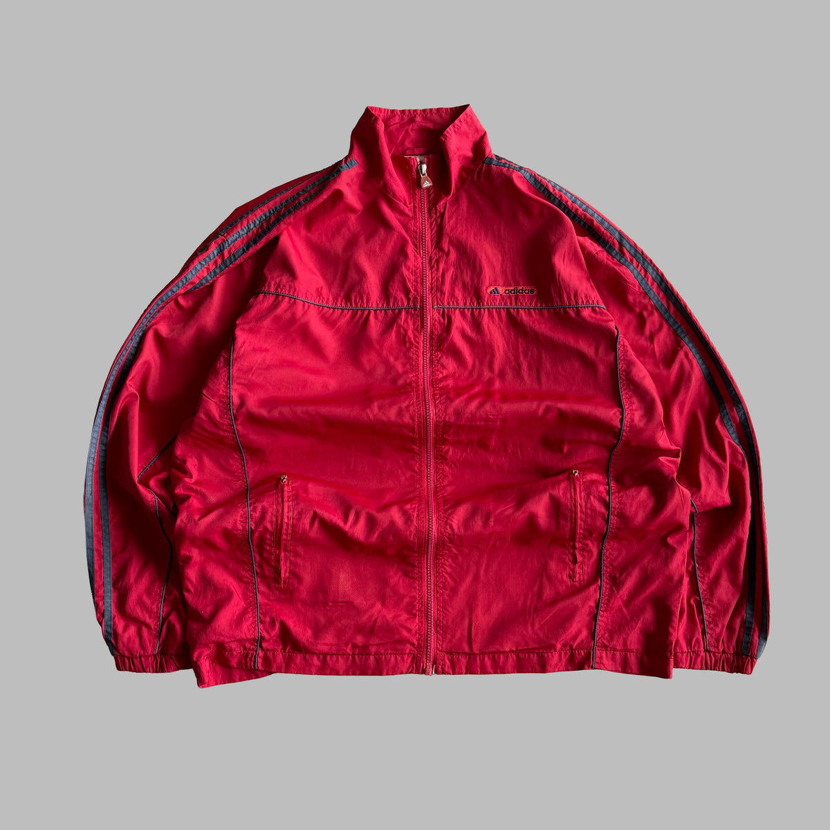 90s Adidas Three Stripe Track Jacket -  XXL