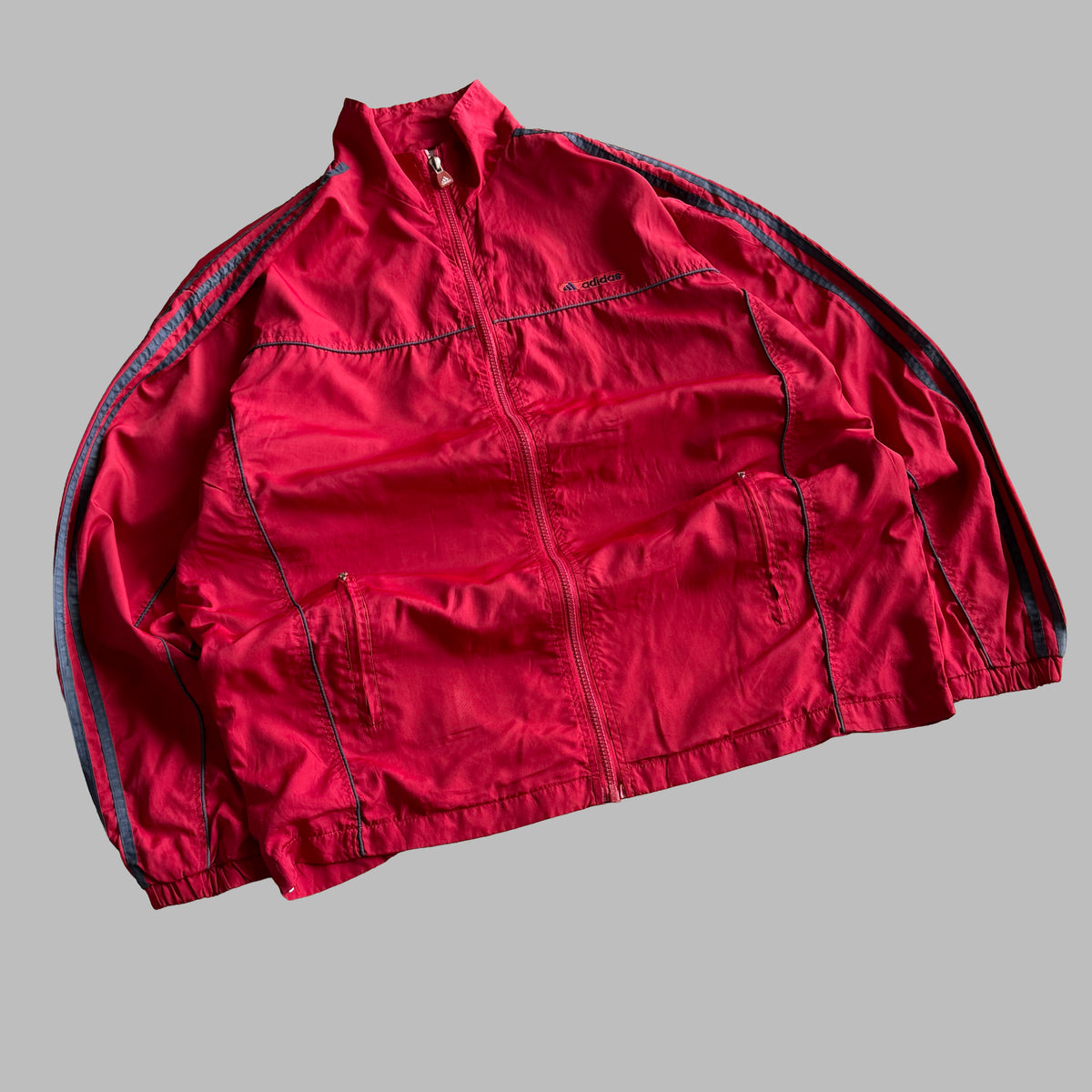 90s Adidas Three Stripe Track Jacket -  XXL