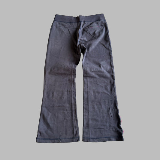 Y2K Nike Striped Cotton Wide Leg Track Pants - M/L