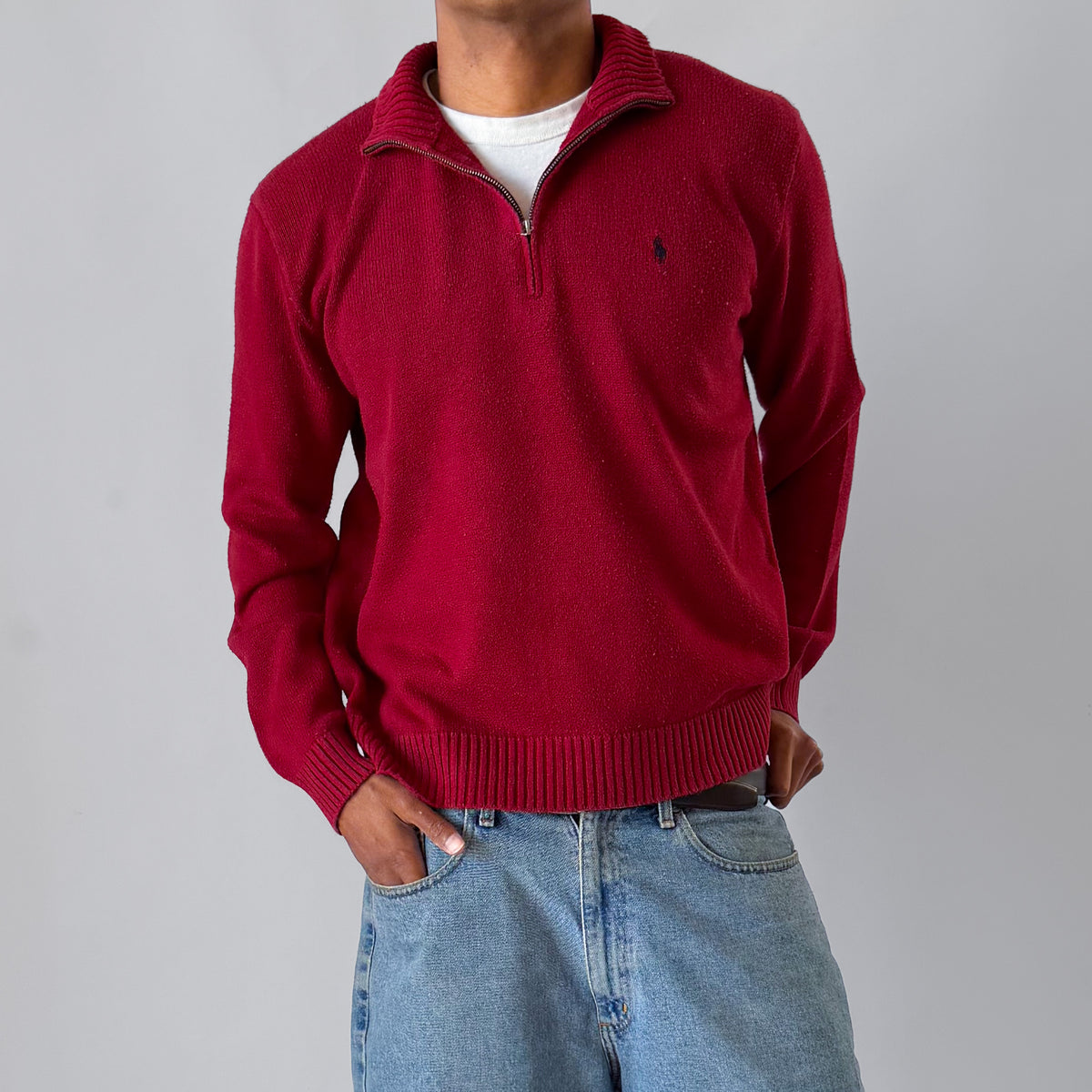 90s Polo Ralph lauren Quarter Zip - L