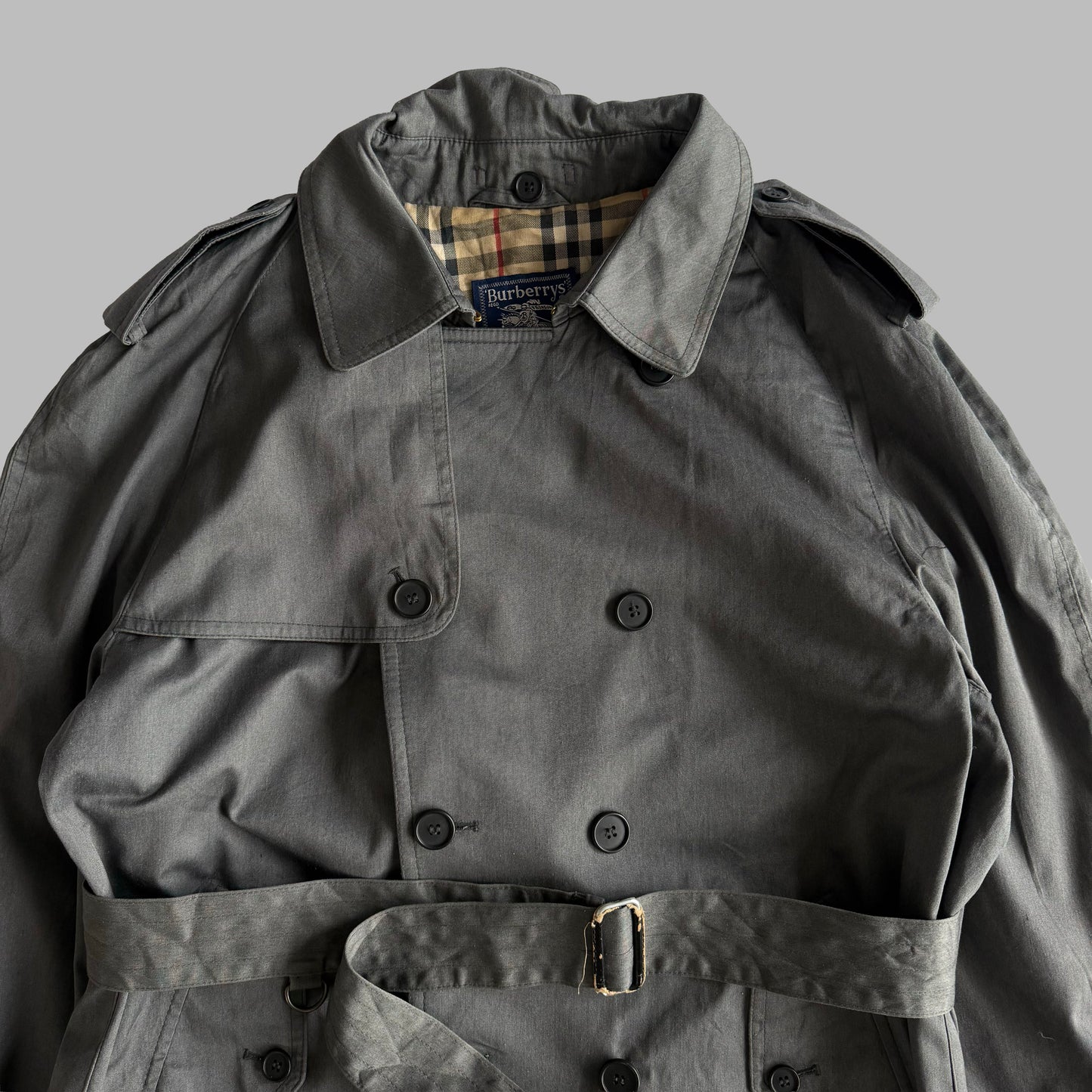 90s Burberry Double Breasted Trench Coat - L