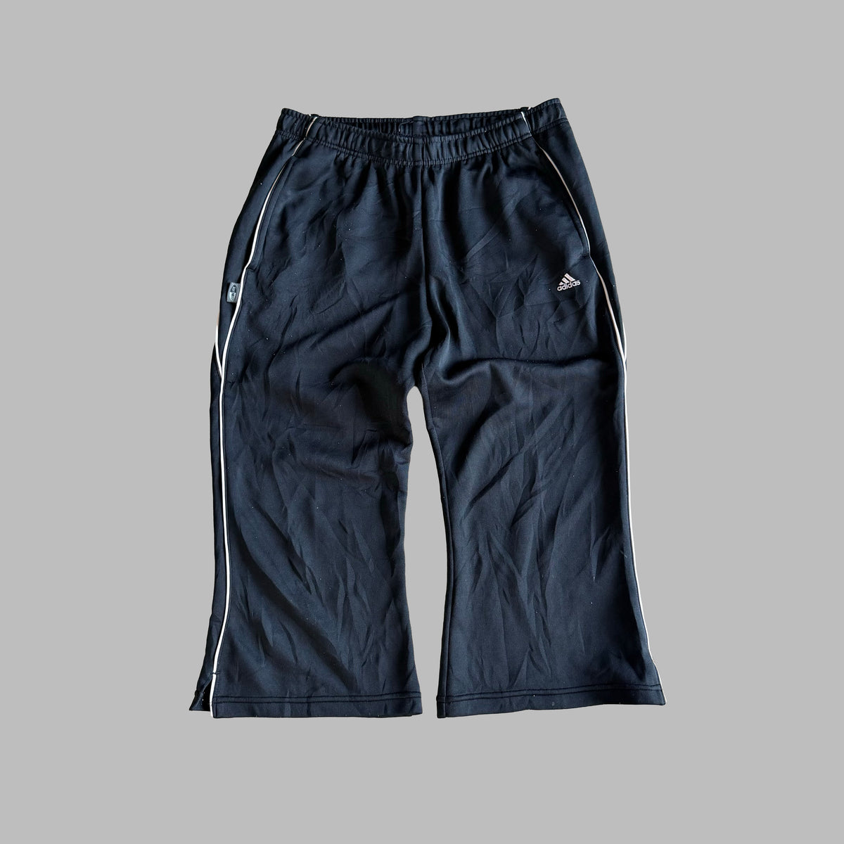 Y2K Adidas Striped Flared Capris - S