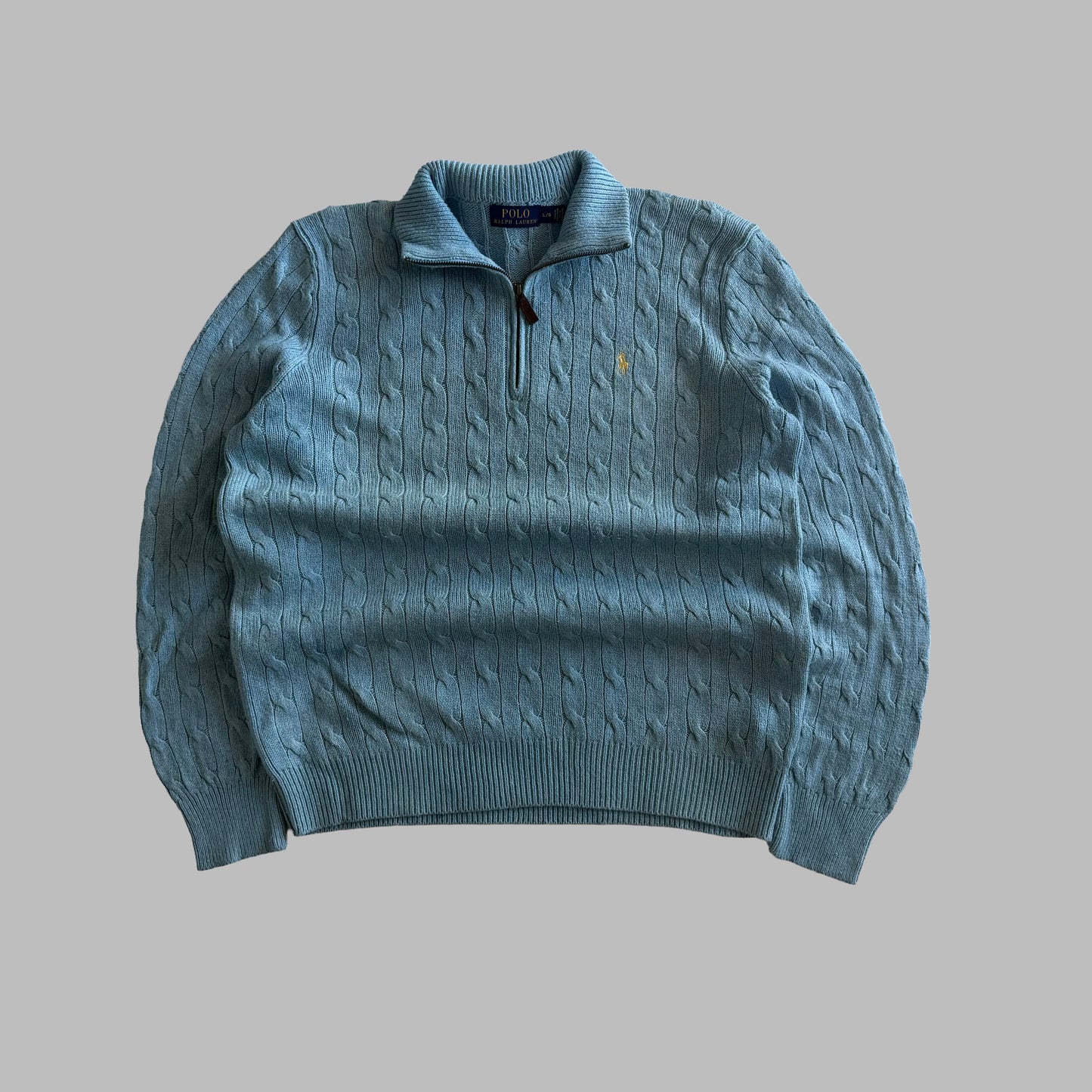 Polo Ralph Lauren Cable Knit Quarter Zip - L