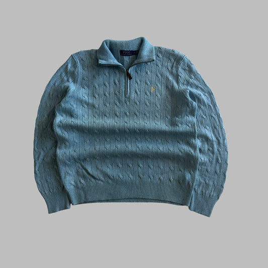 Polo Ralph Lauren Cable Knit Quarter Zip - L