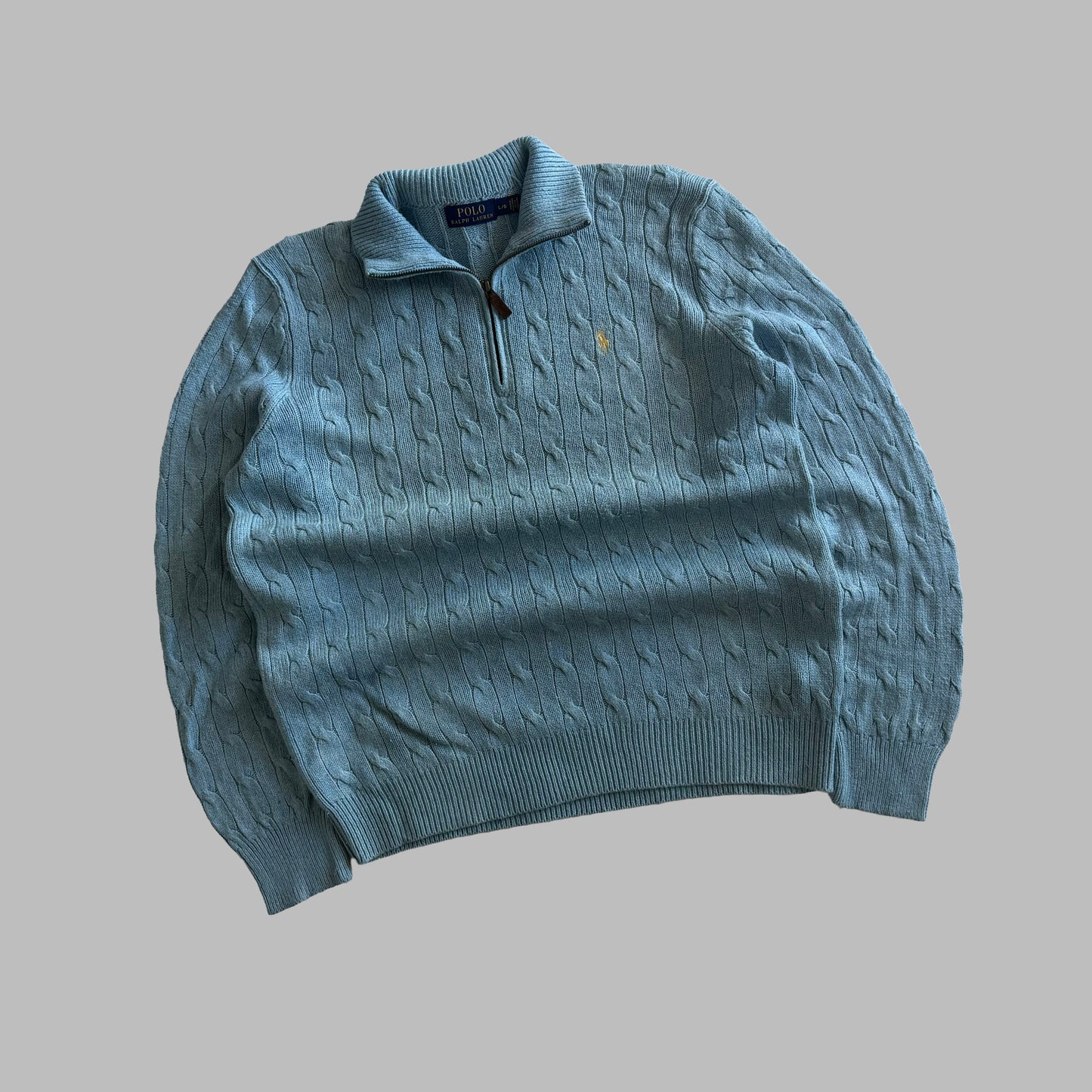 Polo Ralph Lauren Cable Knit Quarter Zip - L