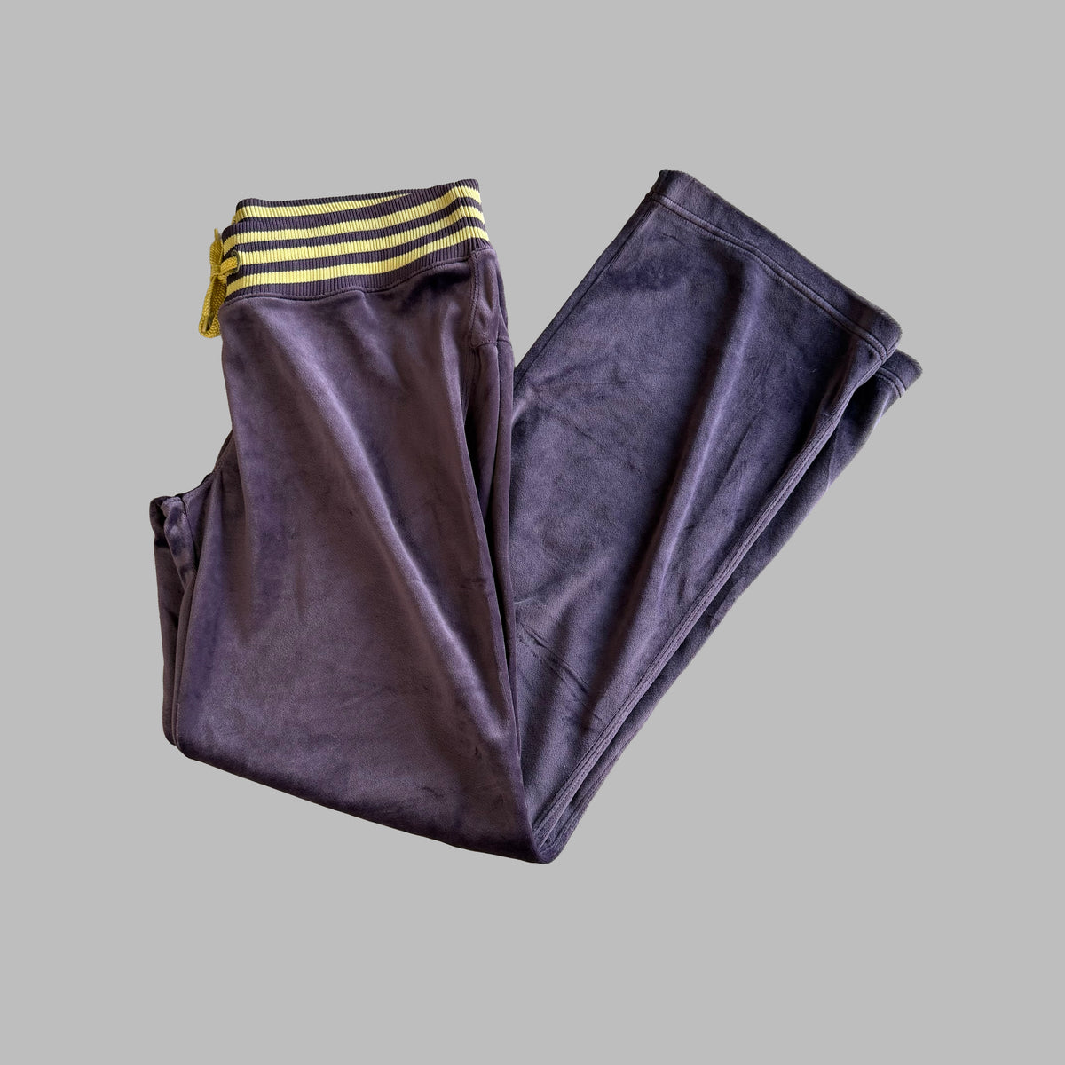 Y2K Dead Stock Adidas Three Stripe Velour Velvet Track Pants - M