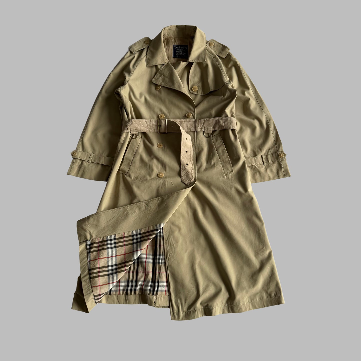 90s Burberry Double Breasted Trench Coat - L