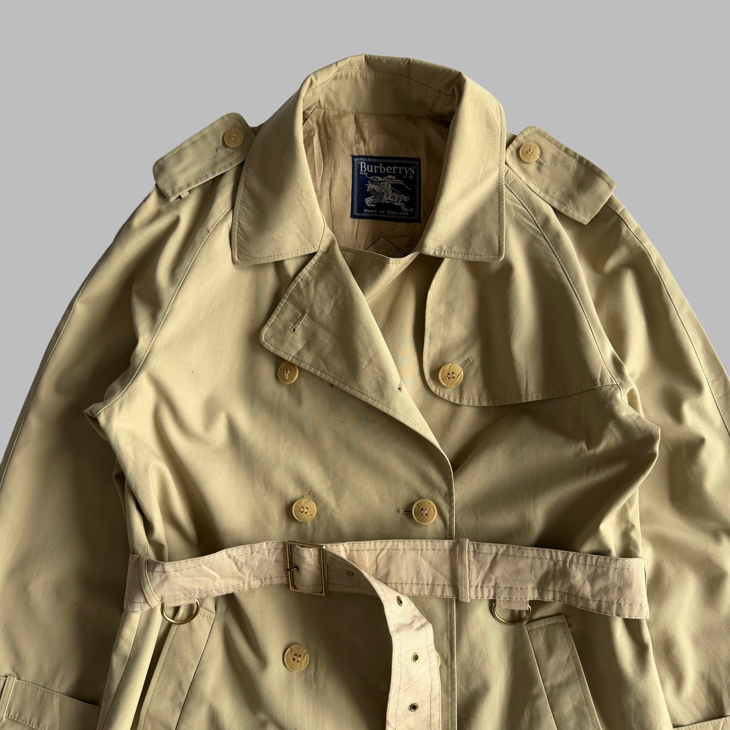 90s Burberry Double Breasted Trench Coat - L