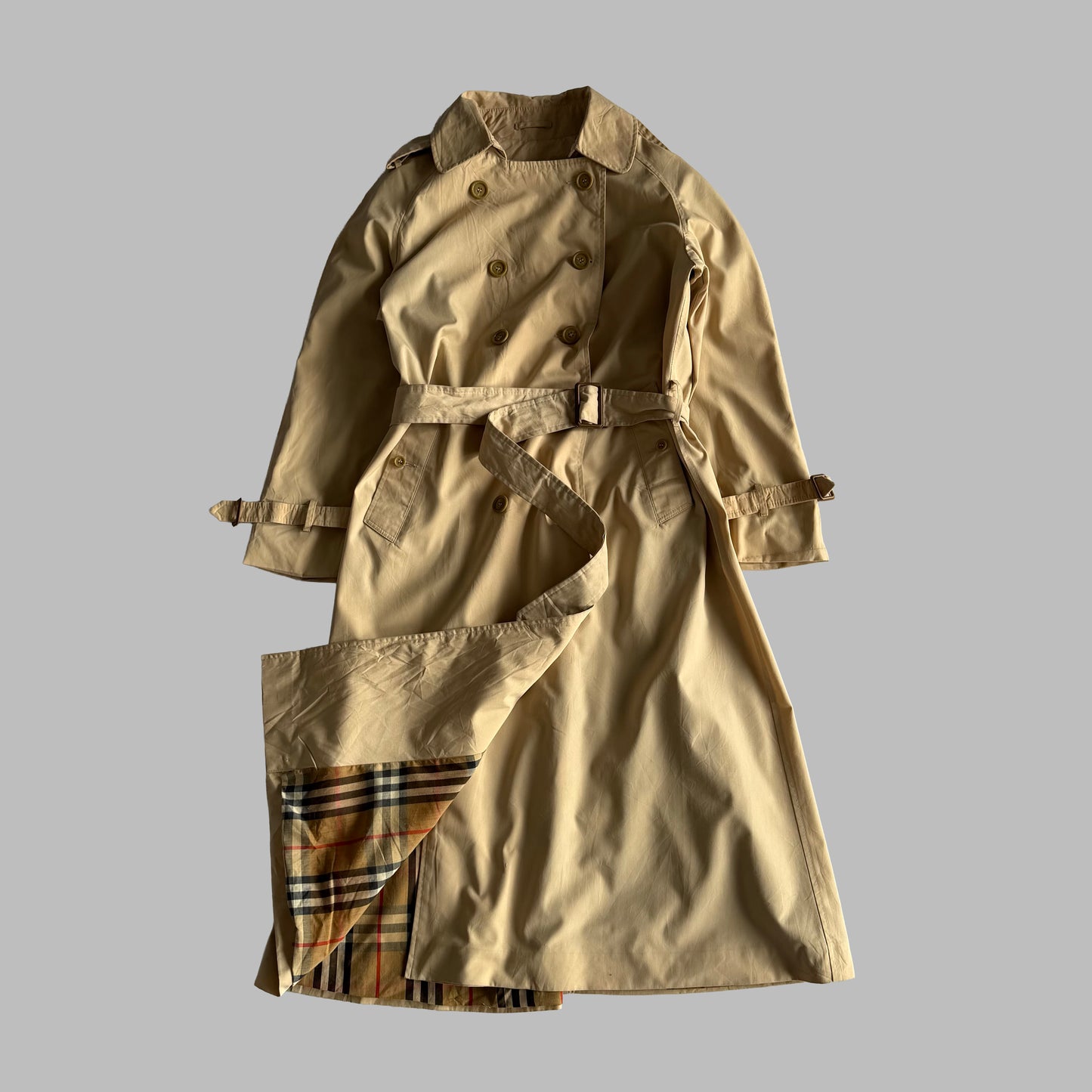 90s Burberry Double Breasted Trench Coat - S