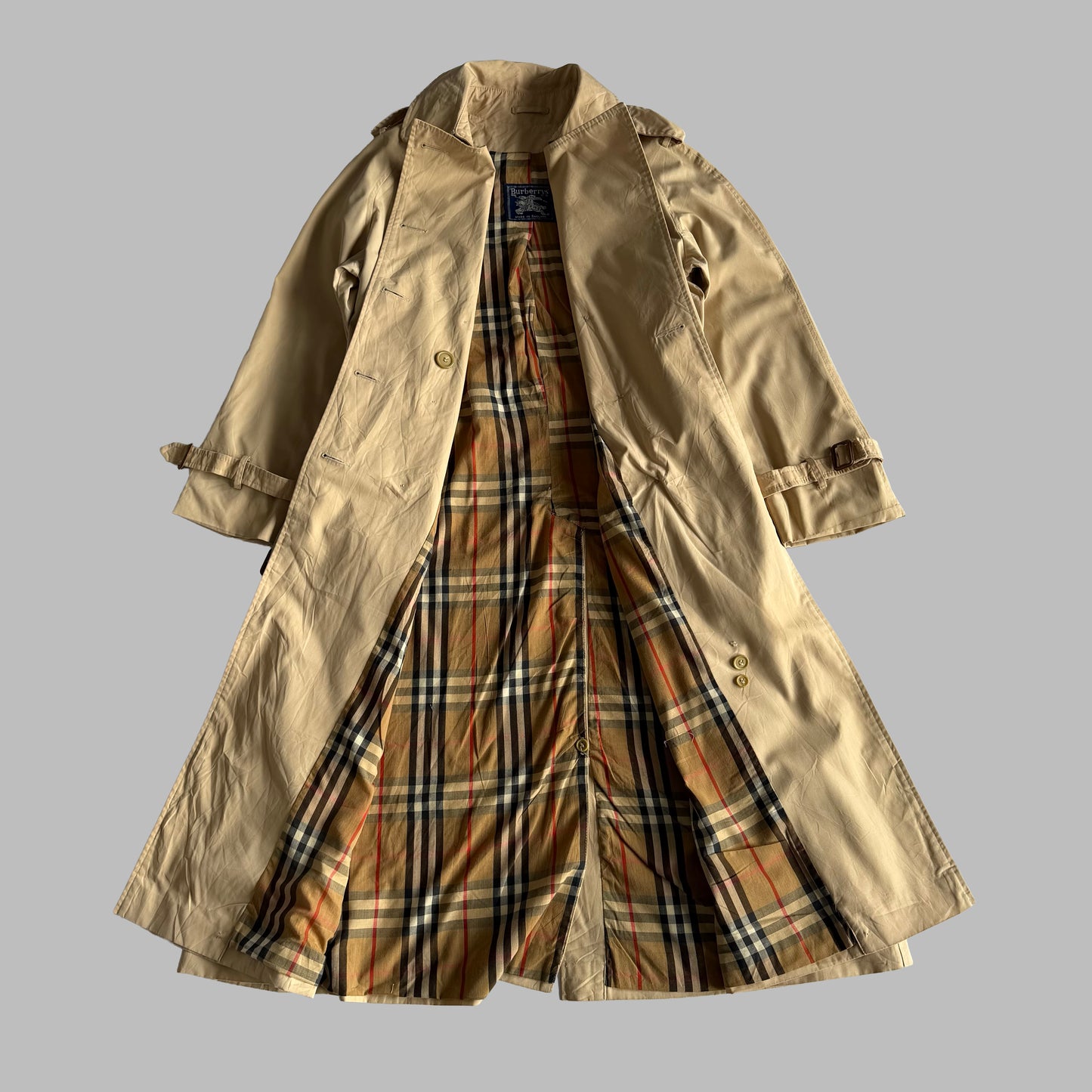 90s Burberry Double Breasted Trench Coat - S