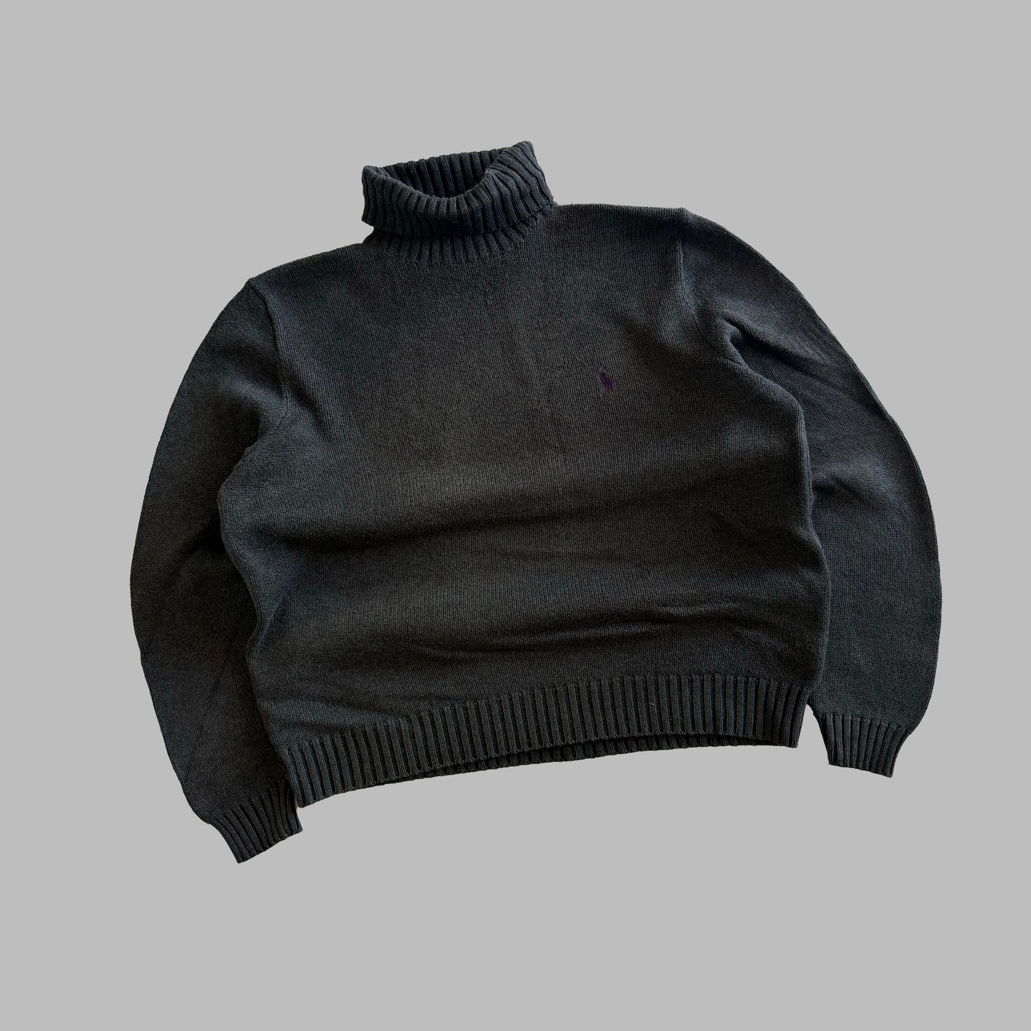 90s Polo Ralph Lauren Turtle Neck Heavy Knit - XL
