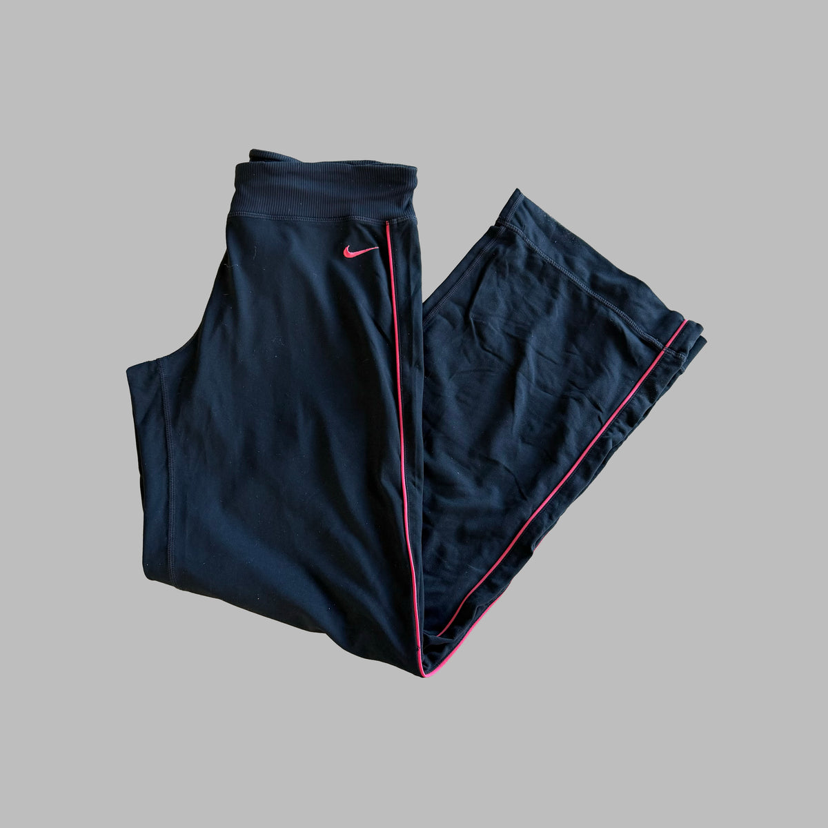 Y2K Nike Striped Wide Leg Activewear Pants - M