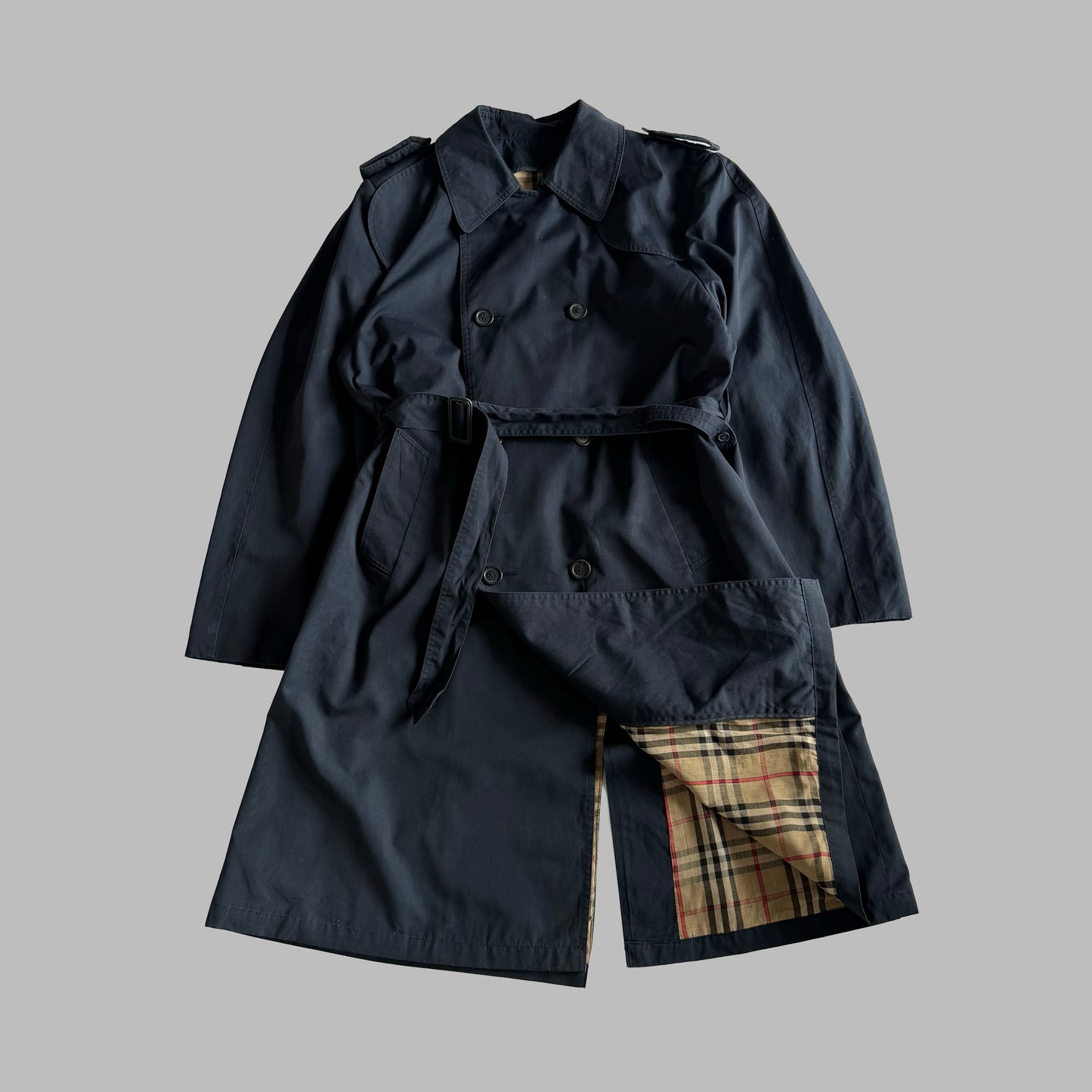 90s Burberry Double Breasted Trench Coat - M