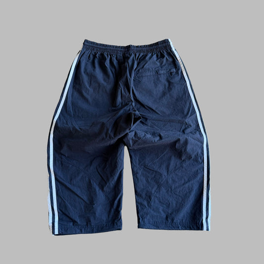 Y2K Adidas Three Stripe 3/4 Wide Leg Track Pants  - M