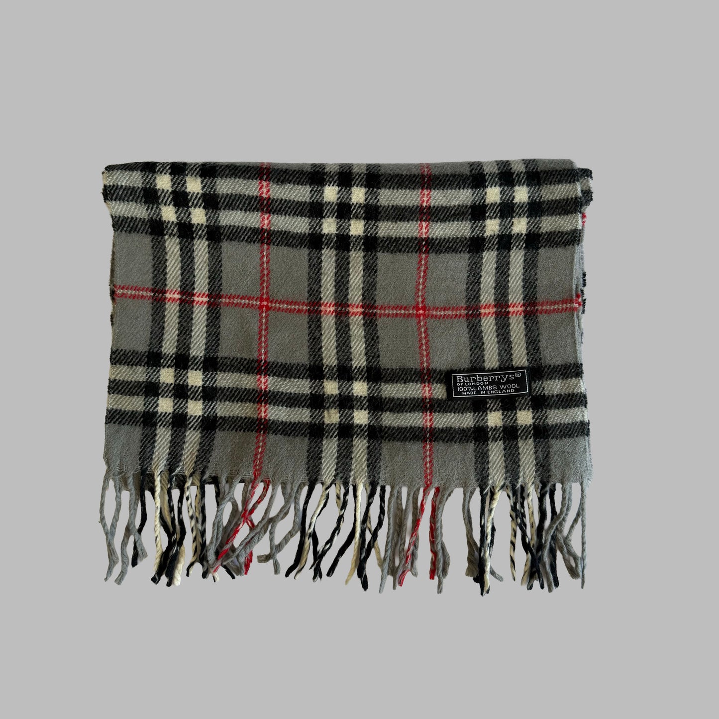 90s Burberry Lambswool Check Scarf