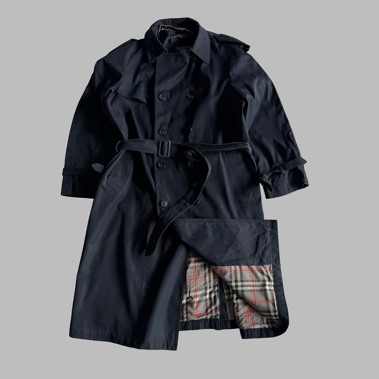 90s Burberry Double Breasted Trench Coat - L