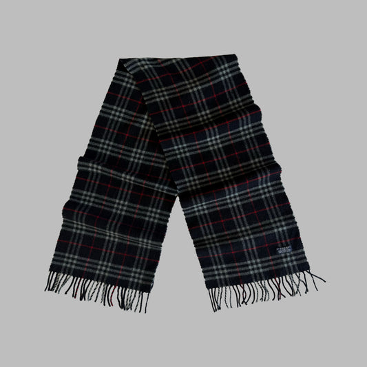 Y2K Burberry Lambswool Check Scarf