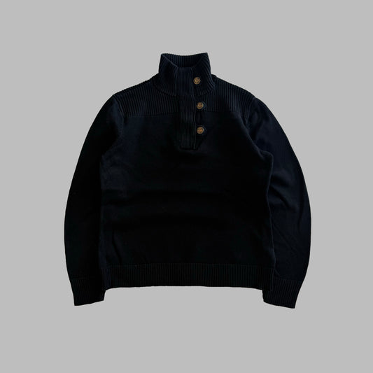 Y2K Polo Ralph Lauren Ribbed Mock Neck Sweater - M
