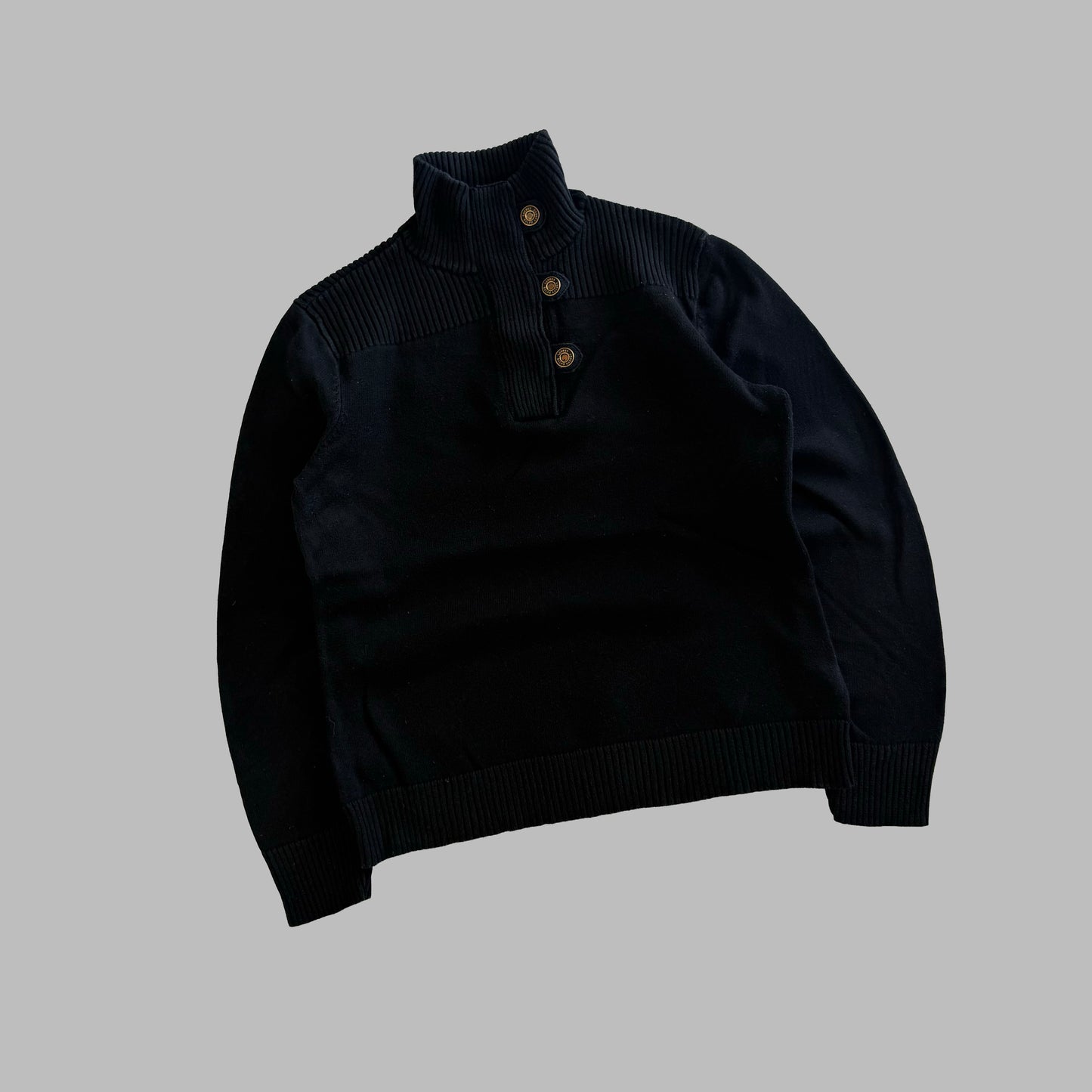 Y2K Polo Ralph Lauren Ribbed Mock Neck Sweater - M