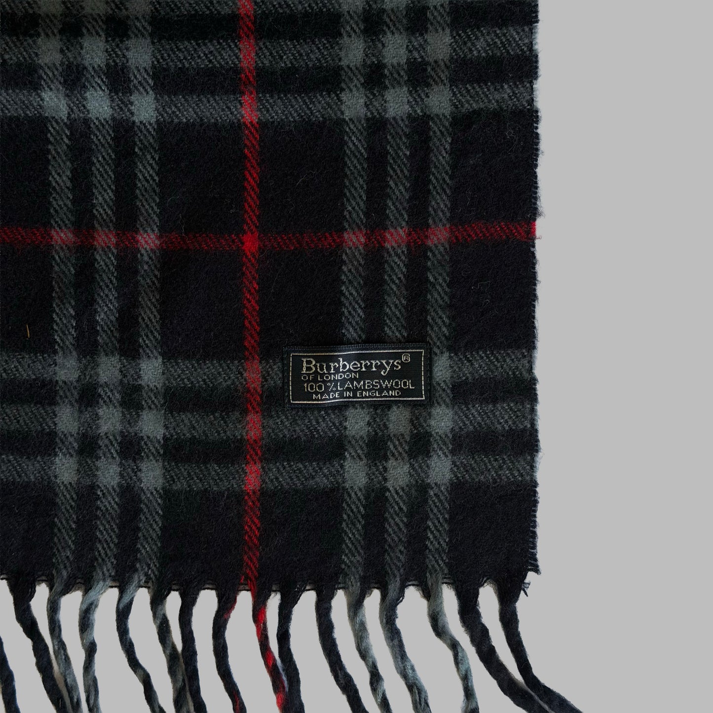 90s Burberry Lambswool Check Scarf