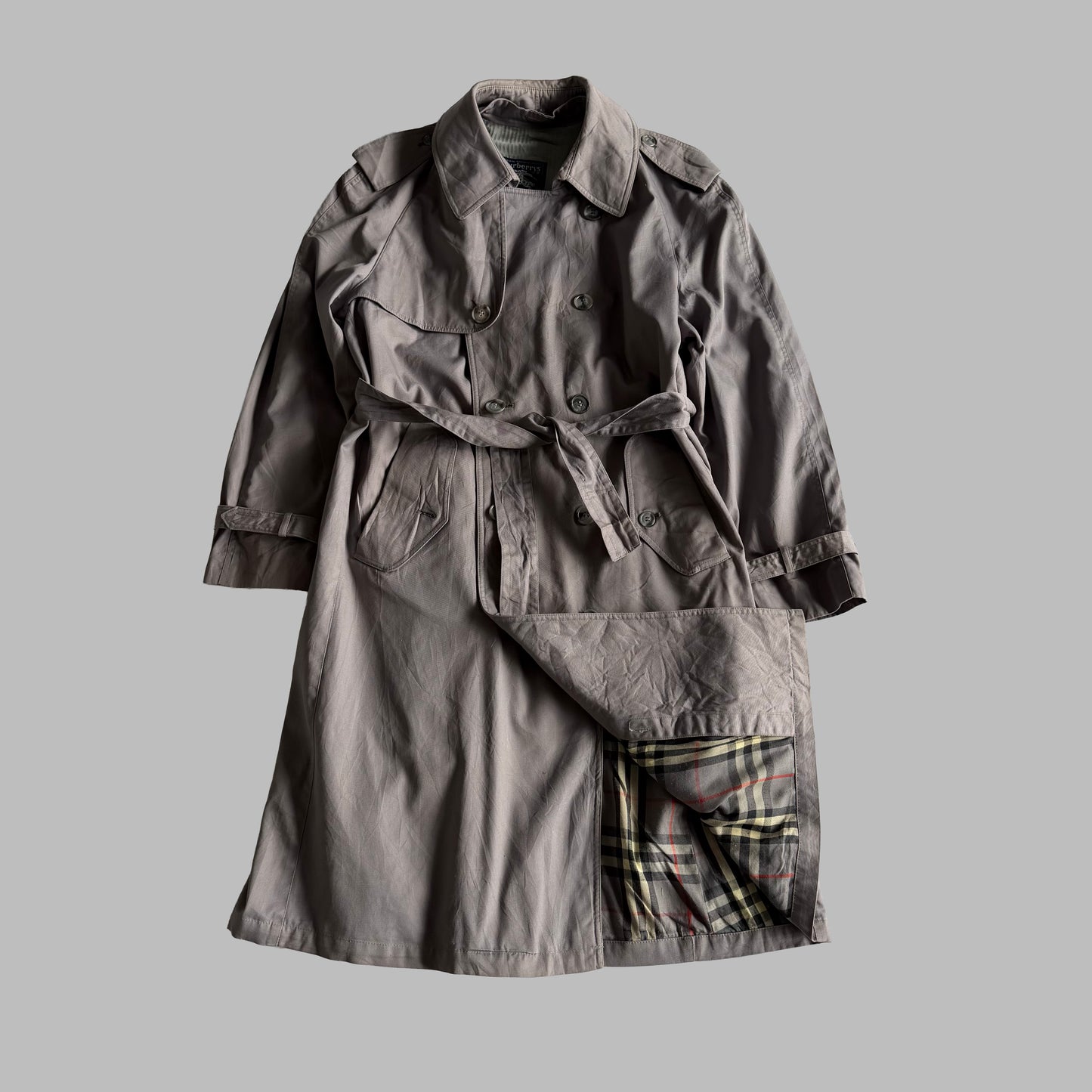 90s Burberry Double Breasted Trench Coat - M