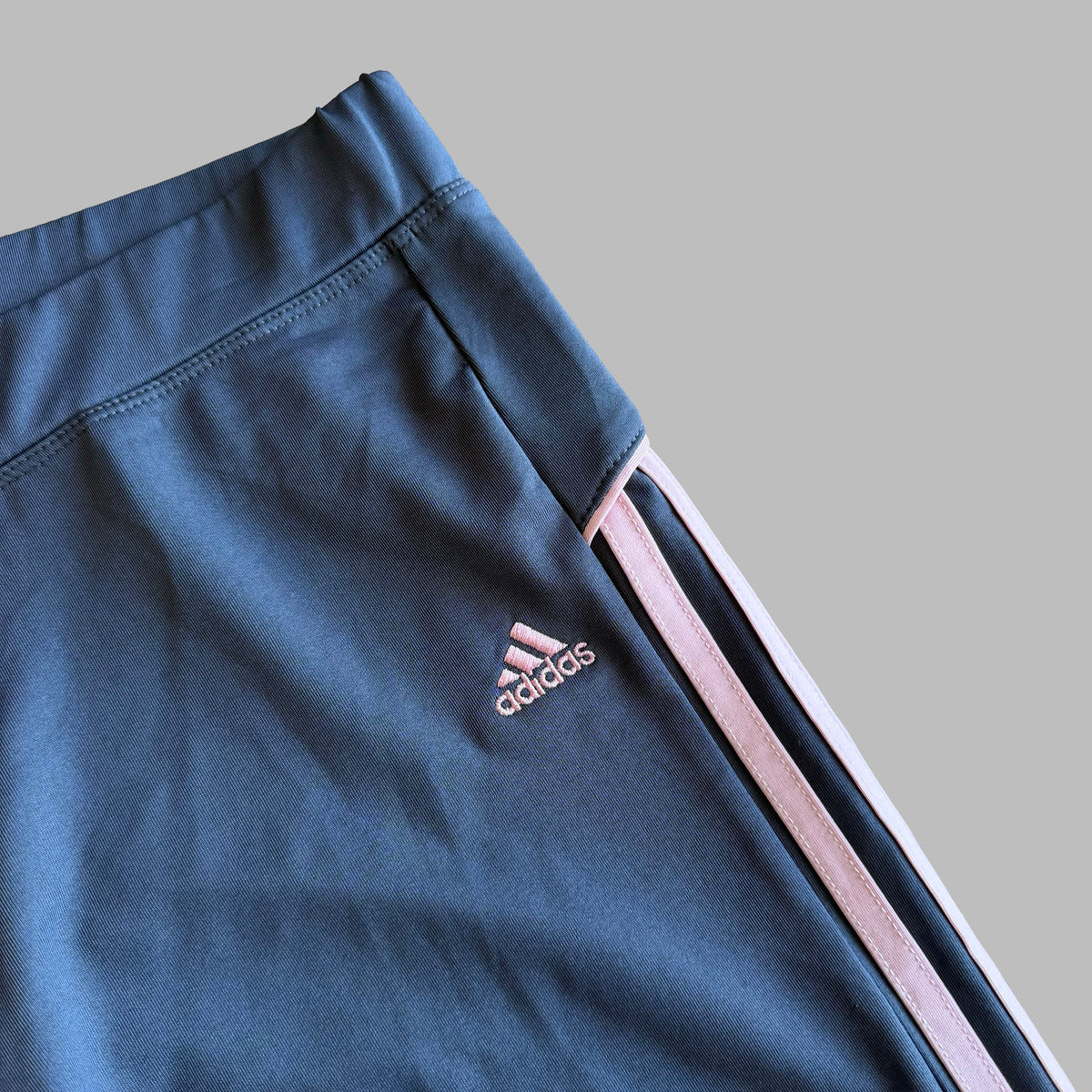 Y2K Adidas Three Stripe Wide Leg Activewear Pants - M