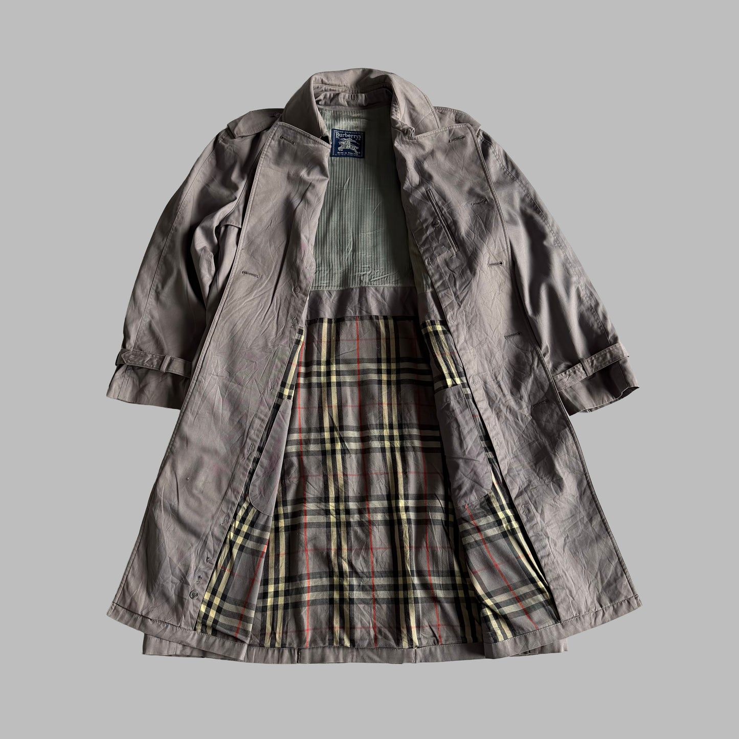 90s Burberry Double Breasted Trench Coat - M