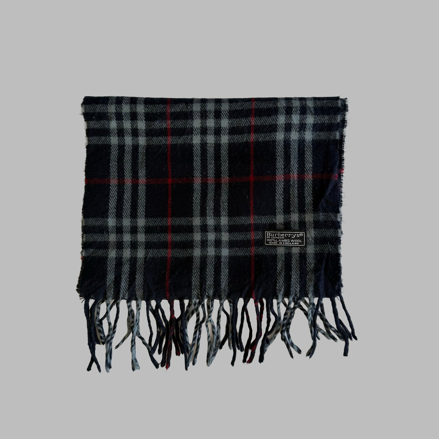 90s Burberry Lambswool Check Scarf