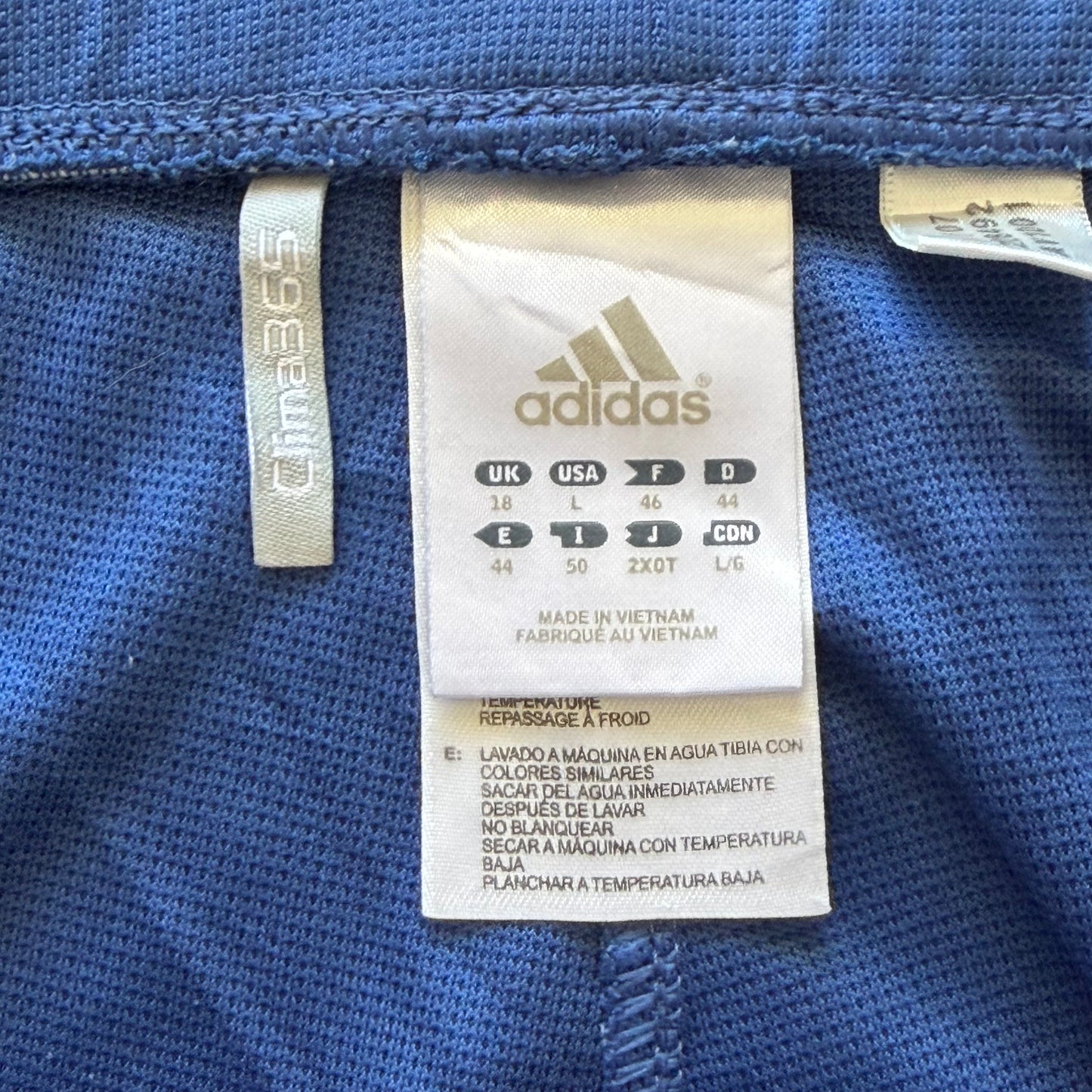 Y2K Adidas Three Stripe Wide Leg Track Pants - L