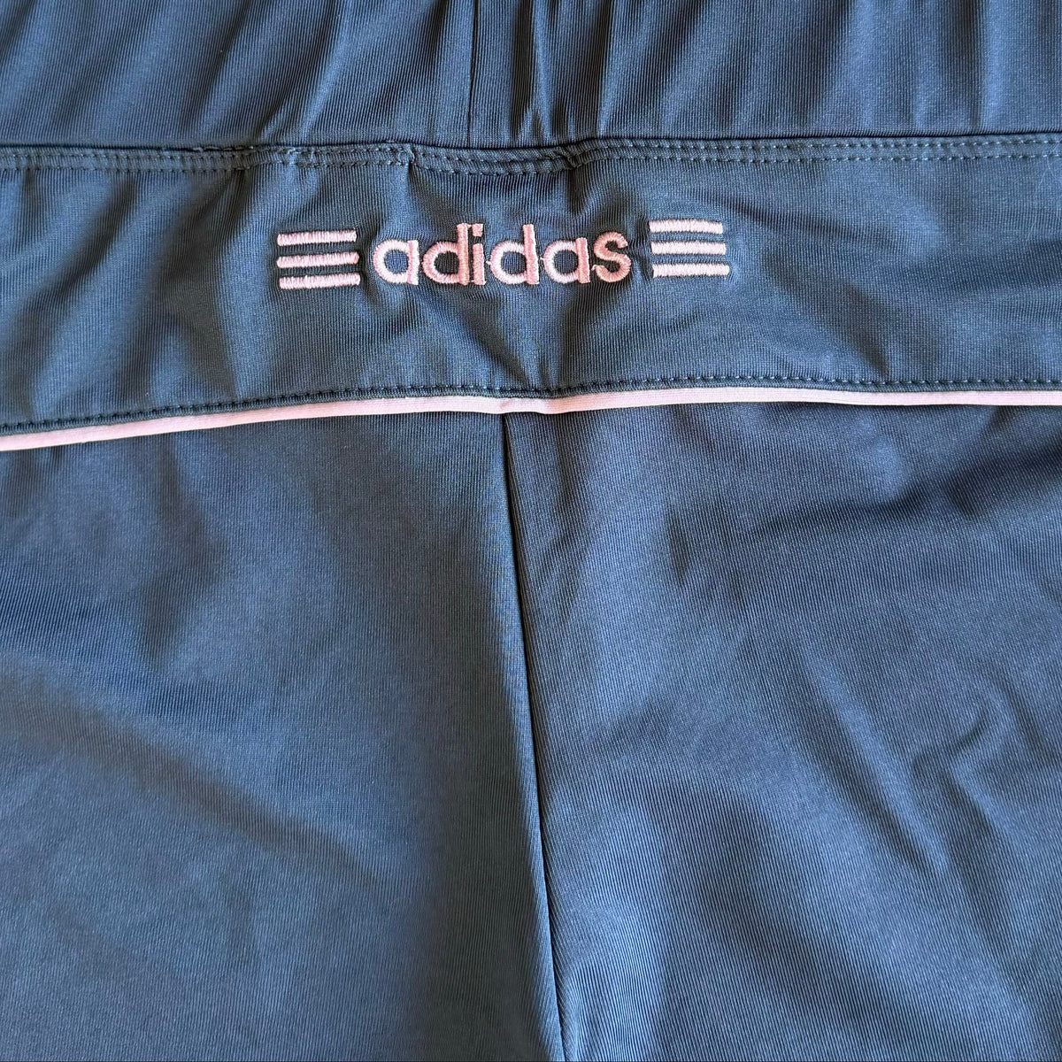 Y2K Adidas Three Stripe Wide Leg Activewear Pants - M