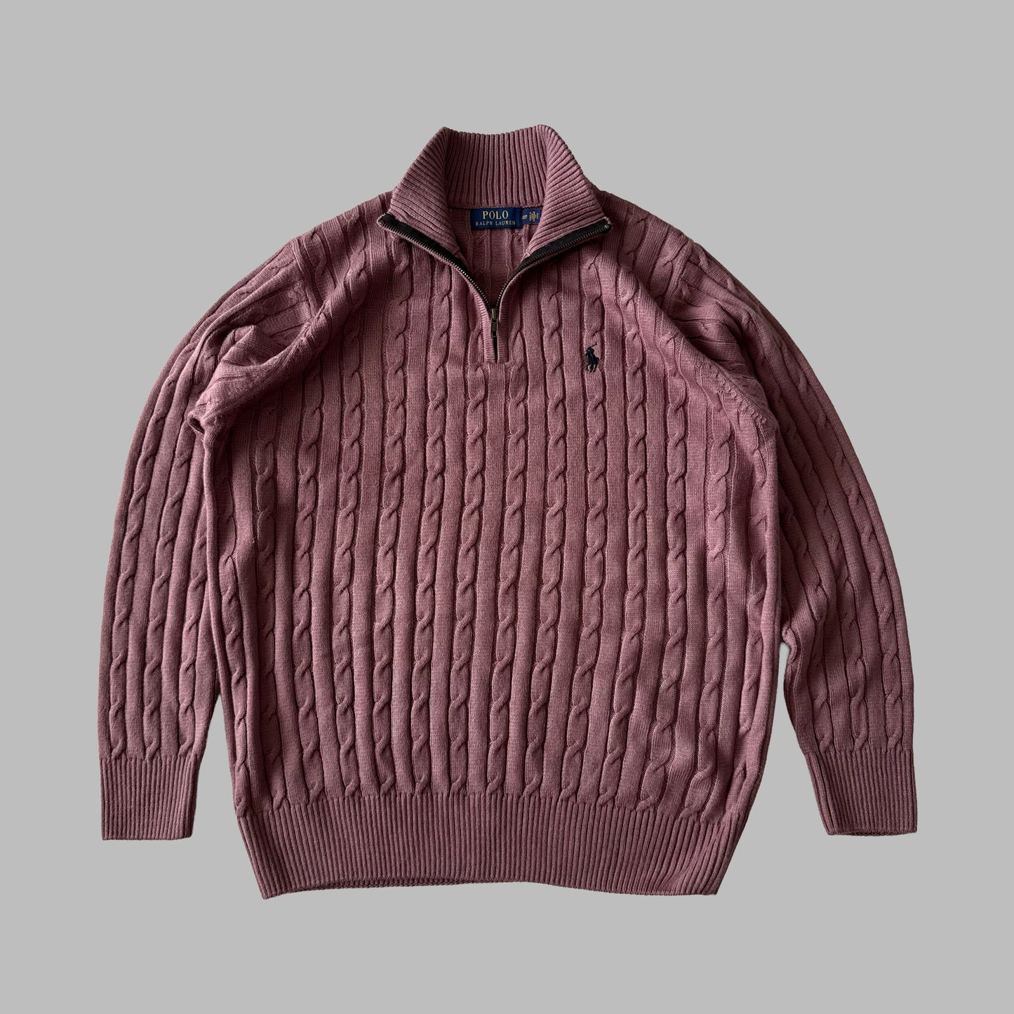 Ralph Lauren Cable Knit Quarter Zip - X-Large