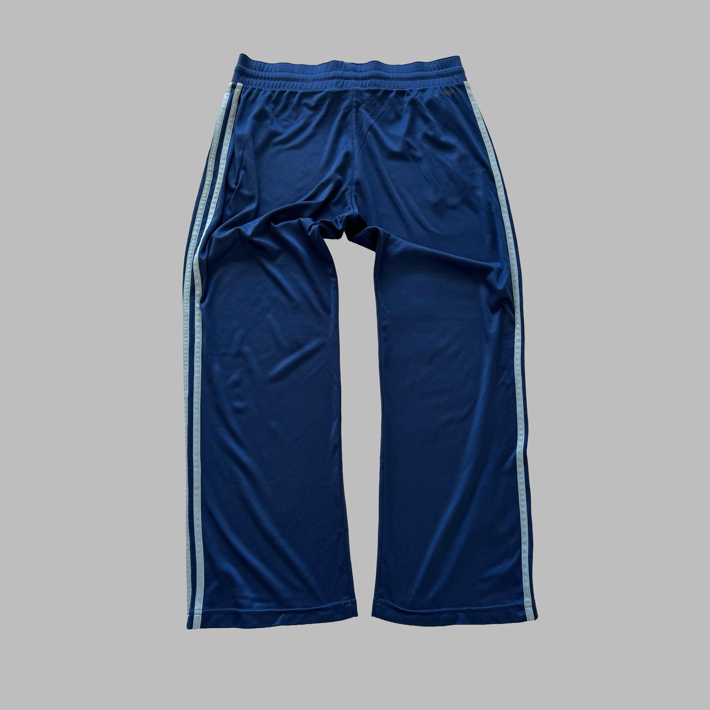 Y2K Adidas Three Stripe Wide Leg Track Pants - L