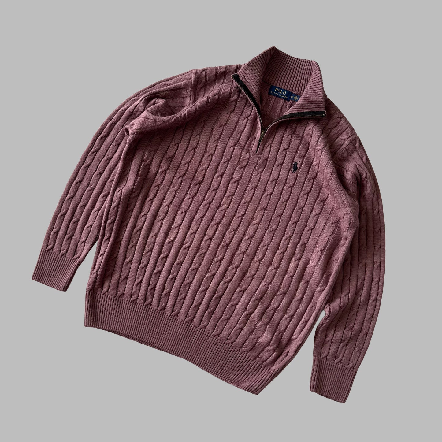 Ralph Lauren Cable Knit Quarter Zip - X-Large