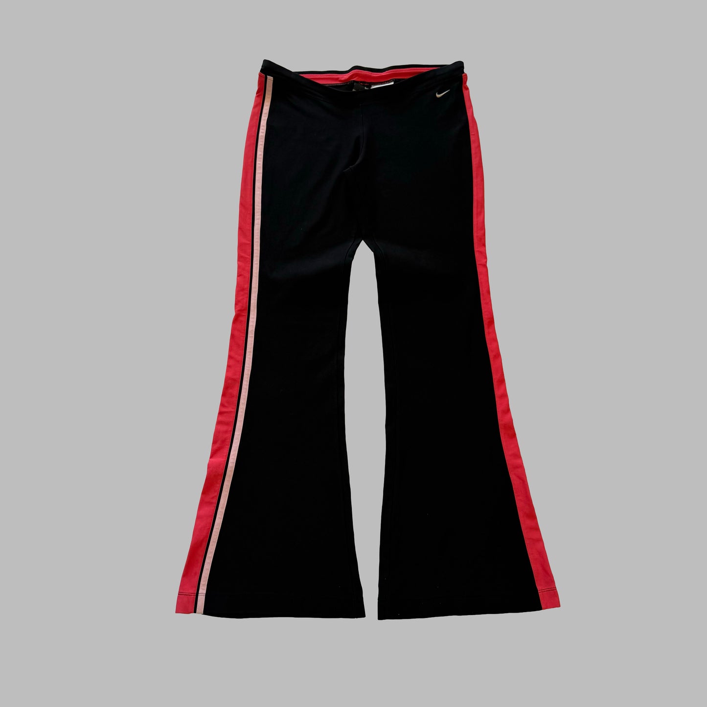 Y2K Nike Striped Activewear Flared Pants - M