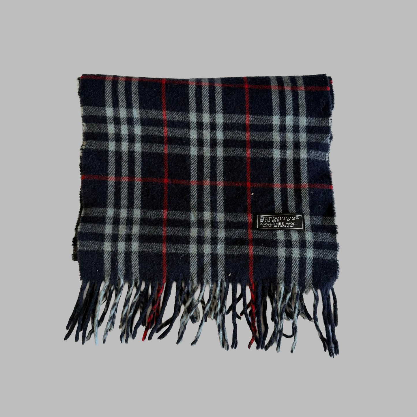 90s Burberry Lambswool Check Scarf